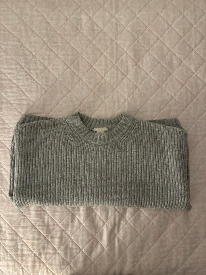 H&M Gri Örgü Kazak - Görsel 3