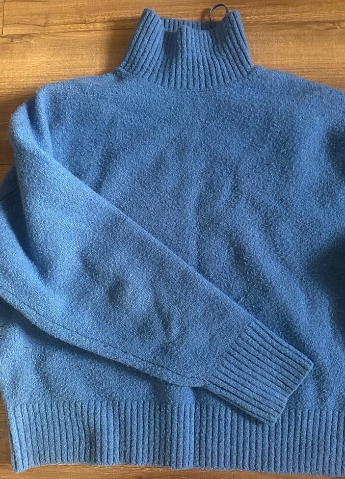 Zara Mavi Kazak - Görsel 3