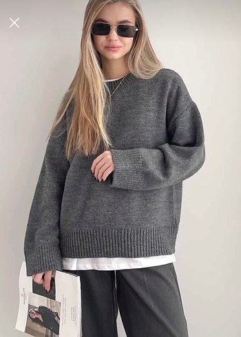 madmext gri kazak - Görsel 2