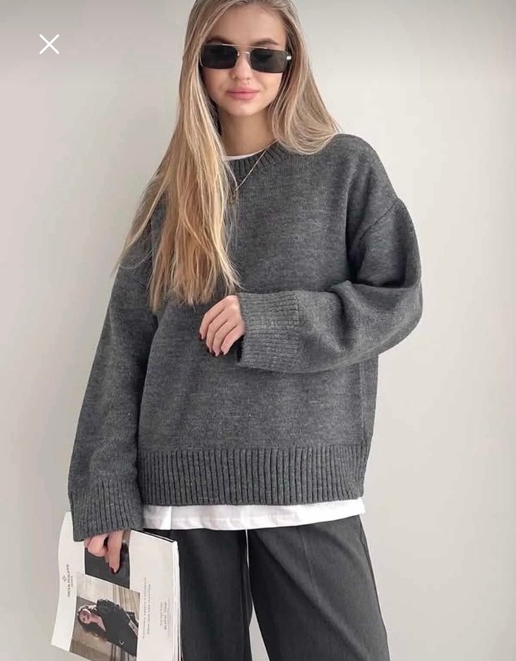 madmext gri kazak - Görsel 2