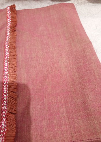 Kiremit / Gül Kurusu Şal  Temiz Kullanım - Görsel 3