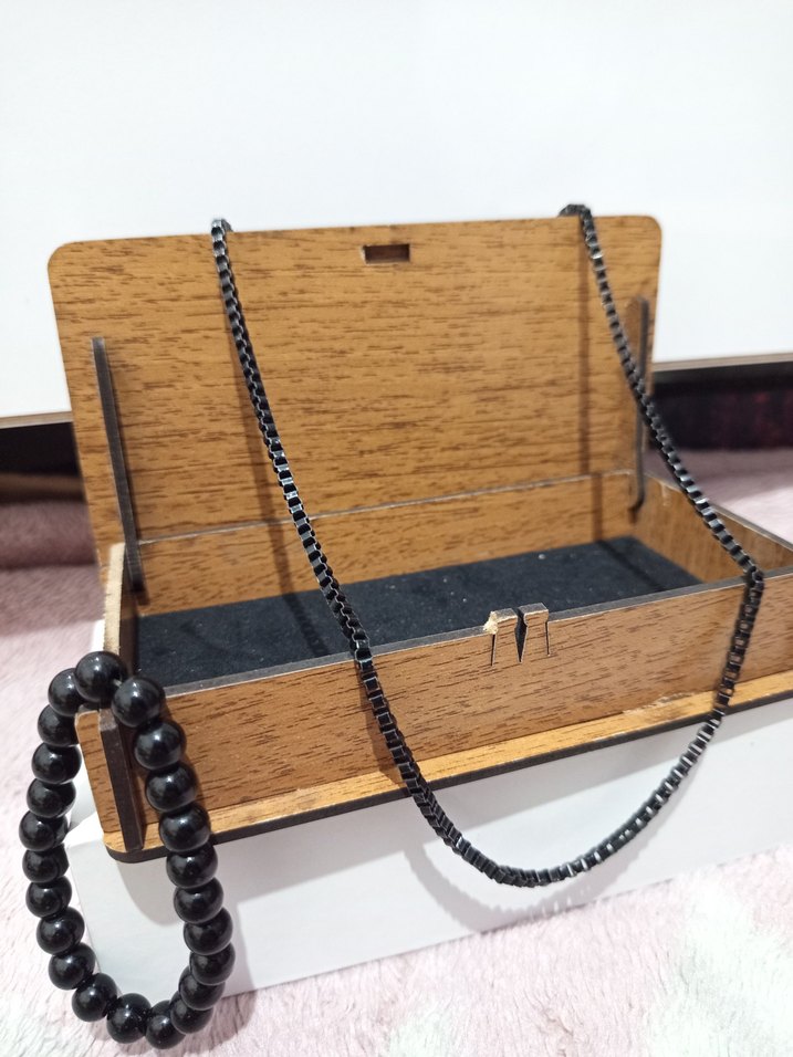 Siyah Kolye  Bileklik Hediye - Görsel 3