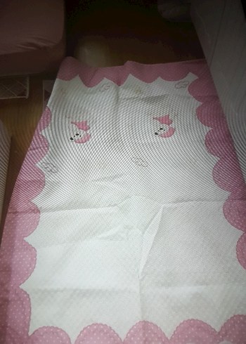 Pembe Nakışlı Pastel cocuk yataörtüsü - Görsel 2