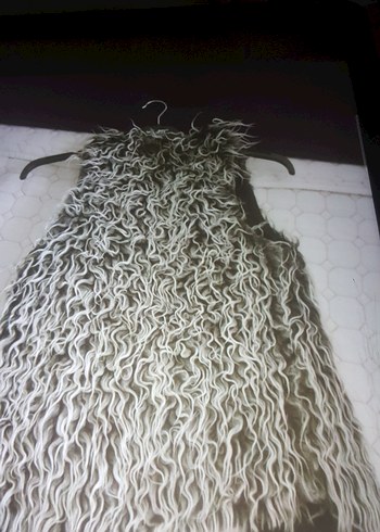 Uzun Bohem Zebra Desenli Kürklü Yelek - Görsel 4