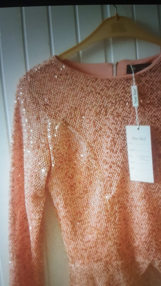 Pembe Örme Midi Elbise, Uzun Kollu, Dar Kesim - Görsel 3