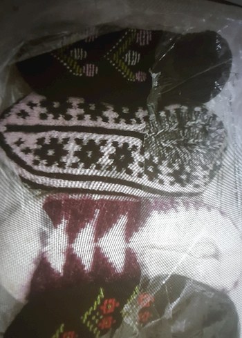 Bordo Nakışlı patik - Görsel 2