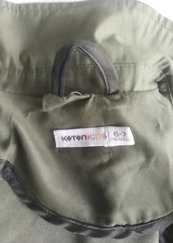 Düğmeli Yeşil Kadın Trençkot - Görsel 6