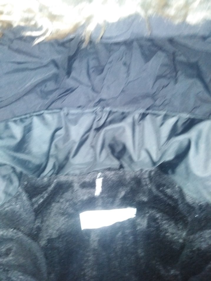 Kapüşonlu Kürklü Siyah Kız Kış Montu - Görsel 2