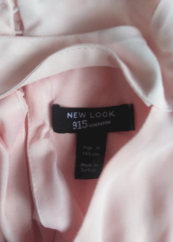 Pembe Kız Çocuk Keten Elbise - Görsel 5