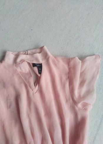 Pembe Kız Çocuk Keten Elbise - Görsel 4