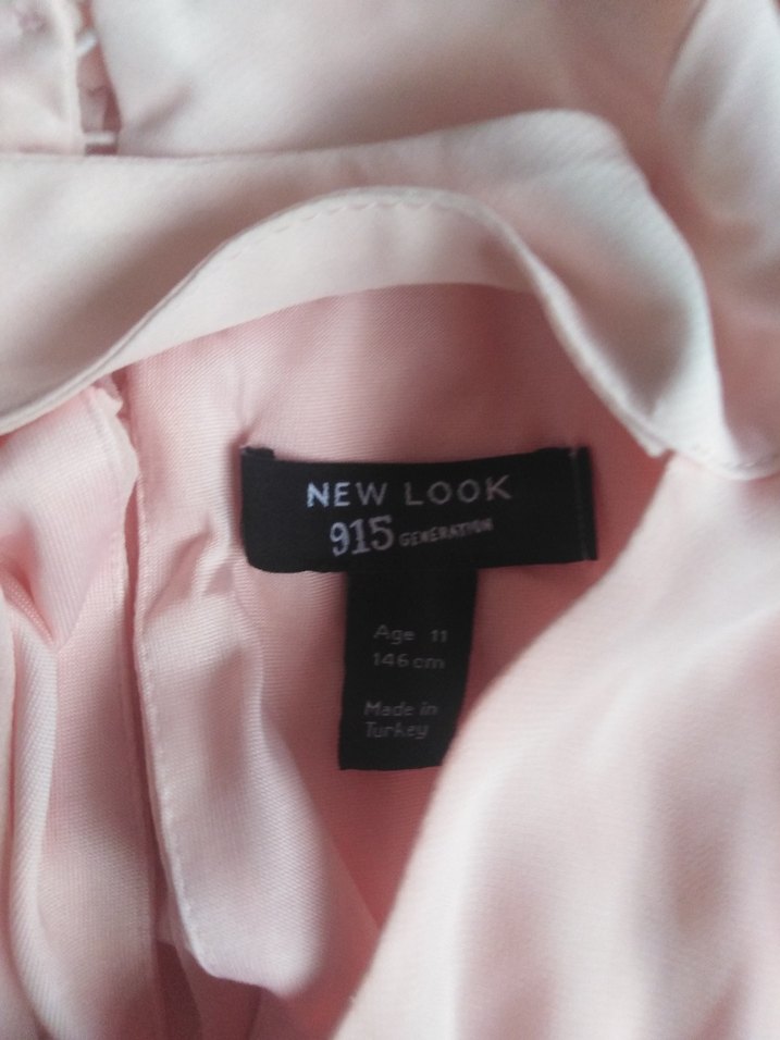 Pembe Kız Çocuk Keten Elbise - Görsel 5