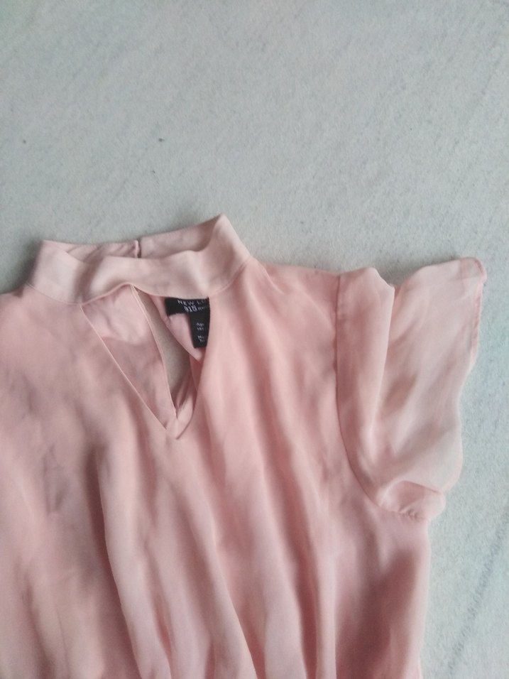 Pembe Kız Çocuk Keten Elbise - Görsel 4