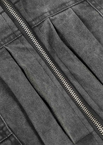 Gri Yumuşak Kürklü Erkek Ceket - Görsel 11