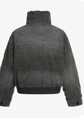 Gri Yumuşak Kürklü Erkek Ceket - Görsel 8