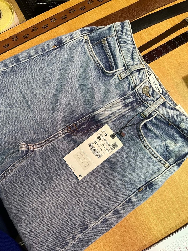 Zara Yırtmaçlı Kadın Kot Pantolon - Görsel 2
