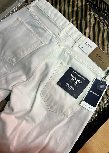 Erkek Beyaz Regular Fit Midi Pantolon - Görsel 3