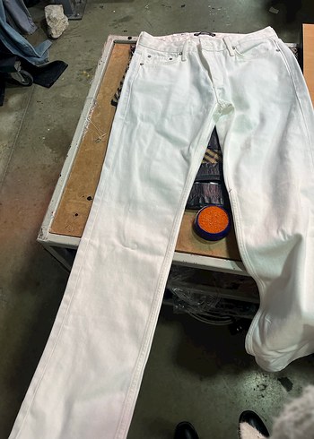 Erkek Beyaz Regular Fit Midi Pantolon - Görsel 2