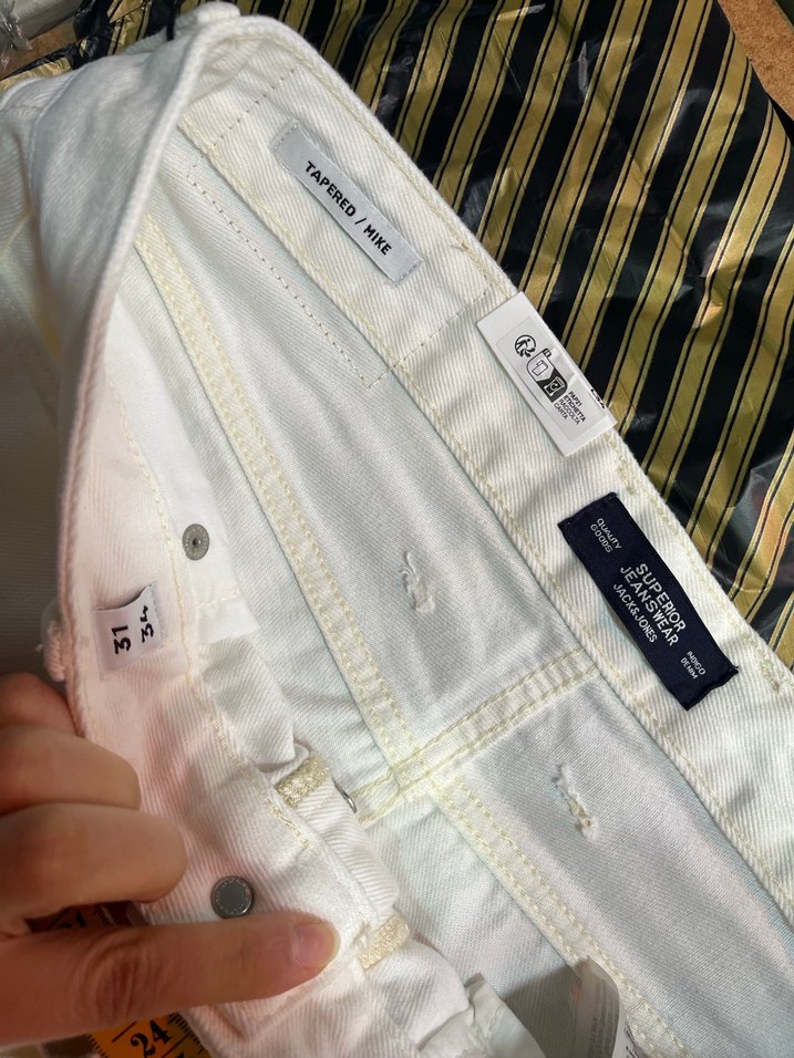 Erkek Beyaz Regular Fit Midi Pantolon - Görsel 4