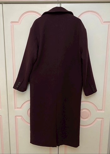 Etiketli Pull&bear Bordo Kaban - Görsel 4