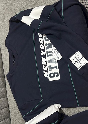 Gri Baskılı Erkek Sweatshirt - Görsel 2