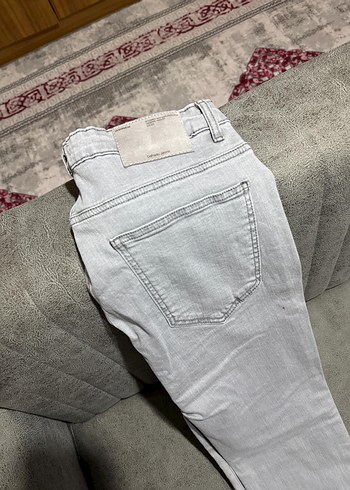 Gri renk erkek kot pantolon - Görsel 3