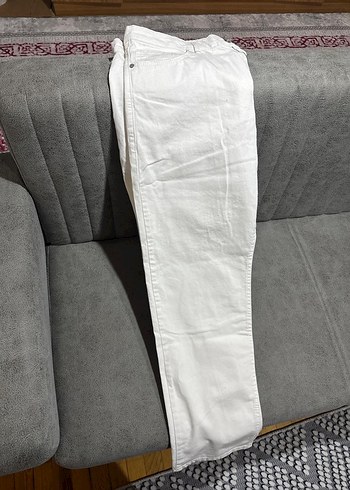 XSIDE Beyaz Midi Kumaş Pantolon - Görsel 3
