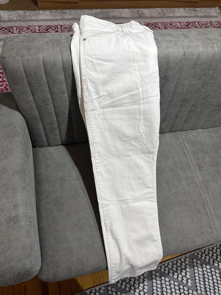 XSIDE Beyaz Midi Kumaş Pantolon - Görsel 3