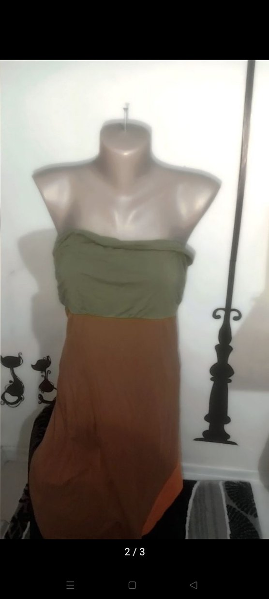 Bohem V Yaka Kolsuz Uzun Elbise-Etek - Görsel 2