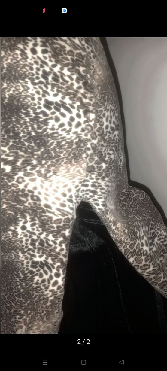 Leopar Desenli Hafif Yırtmaçlı Uzun Elbise - Görsel 2