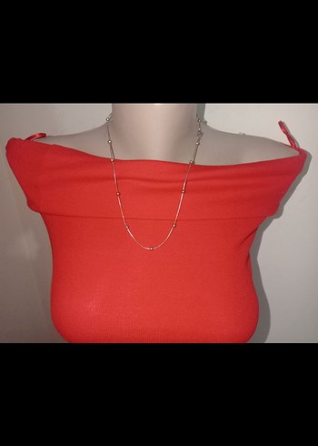 Kırmızı Madonna Yaka Mini Elbise - Görsel 2