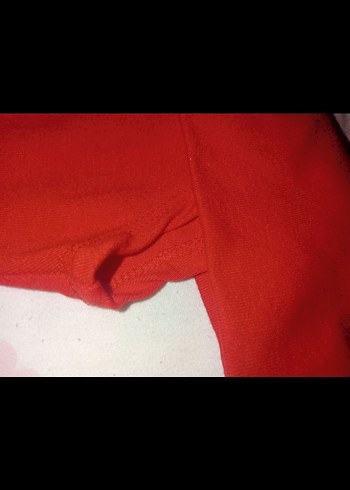 Kırmızı Madonna Yaka Mini Elbise - Görsel 4