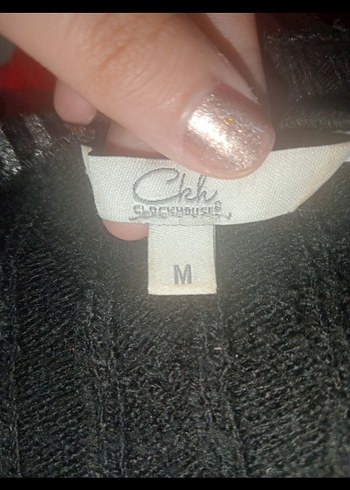 Gri V Yaka Örgü Işıltılı Gümüş Kazak - Görsel 4