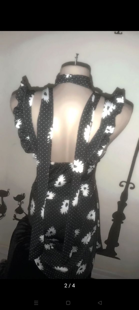 Vintage Çiçekli Retro Elbise S-M - Görsel 2