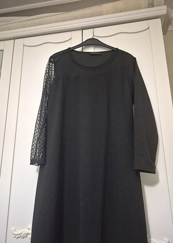 Siyah Kısa Kollu Kadın elbise - Görsel 3