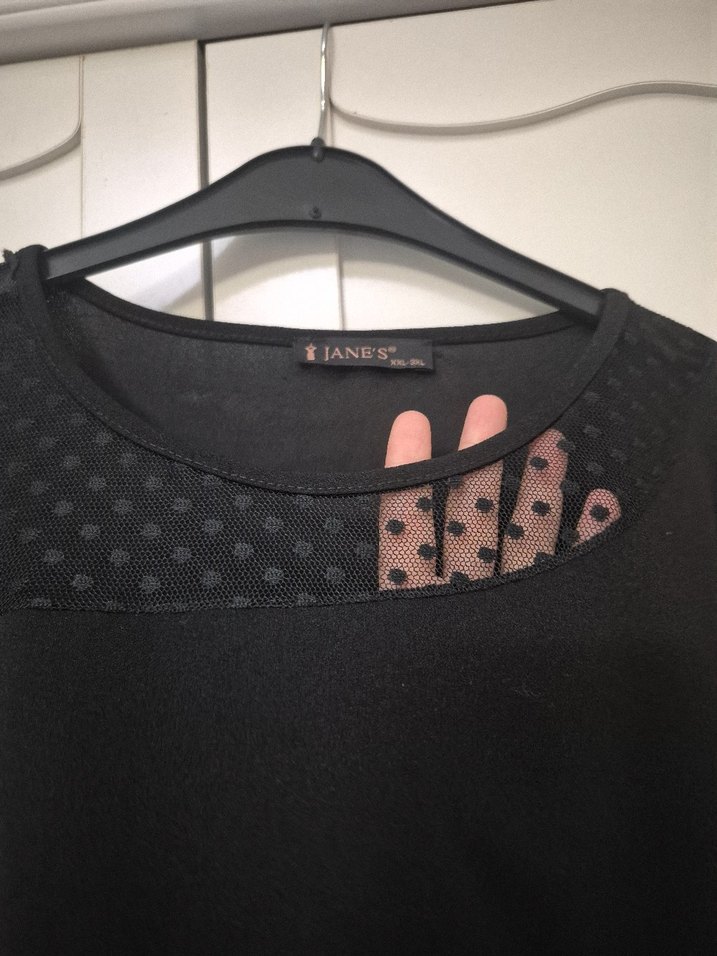 Siyah Kısa Kollu Kadın elbise - Görsel 2