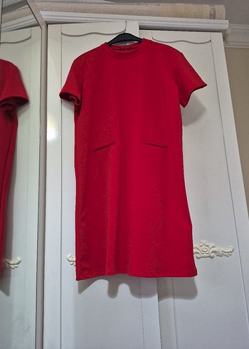 Kırmızı Salaş Elbise - Görsel 2