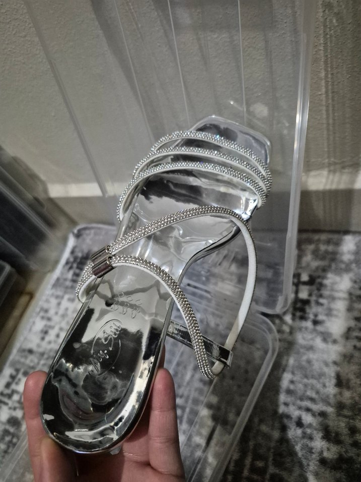 Gri Yılan Desenli Metal Topuklu Kadın Ayakkabı - Görsel 2