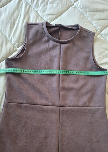 Gri Süet Midi Elbise - Görsel 2