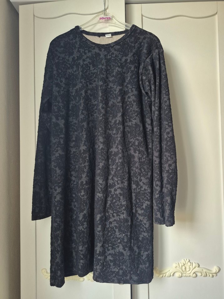 Siyah elbise tunik - Görsel 2