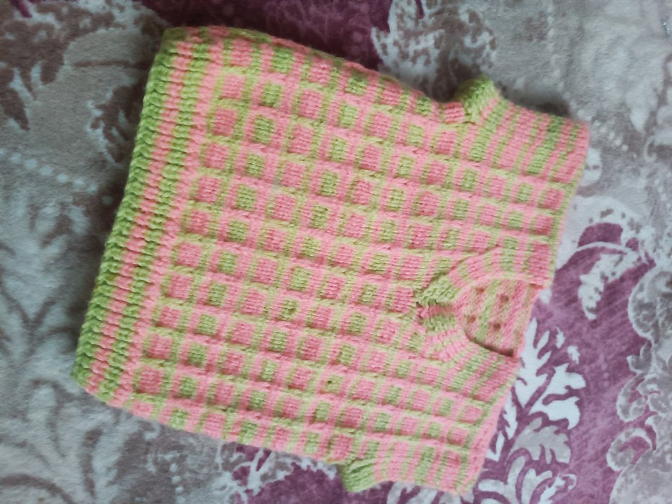 Kız Çocuk Pembe V Yaka Örgü Süveter - Görsel 2