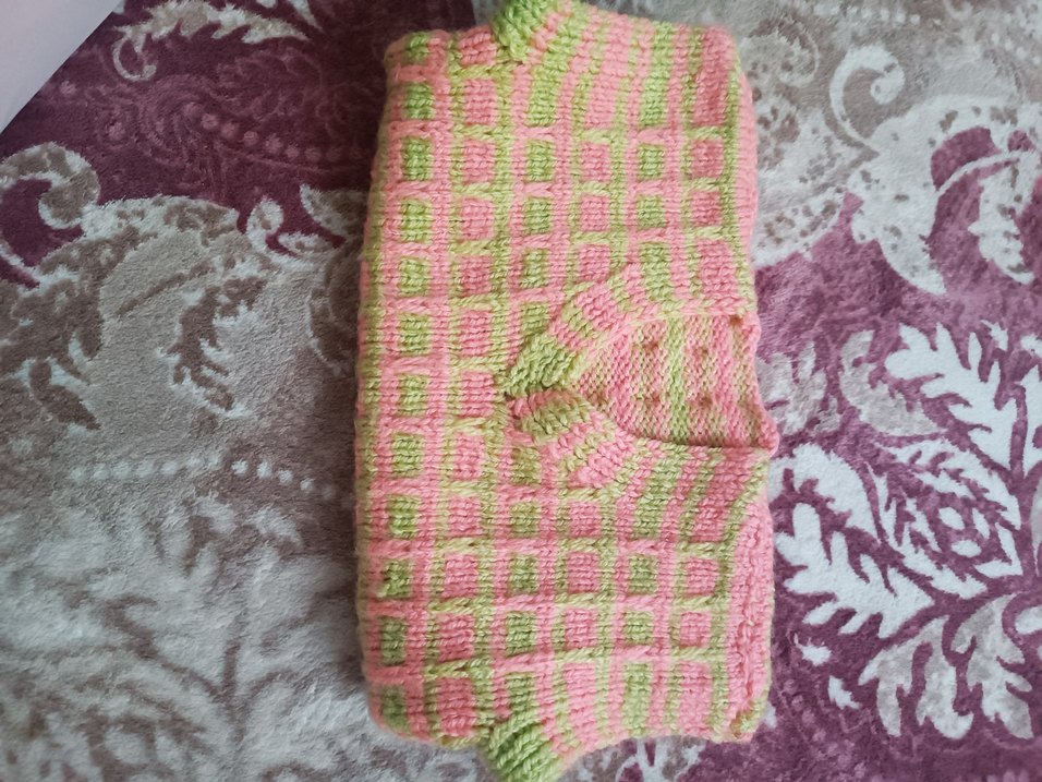 Kız Çocuk Pembe V Yaka Örgü Süveter - Görsel 3