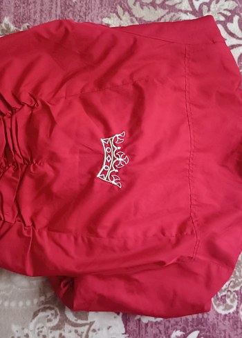 Kız Çocuk Kapüşonlu Kırmızı Düğmeli Ceket - Görsel 3