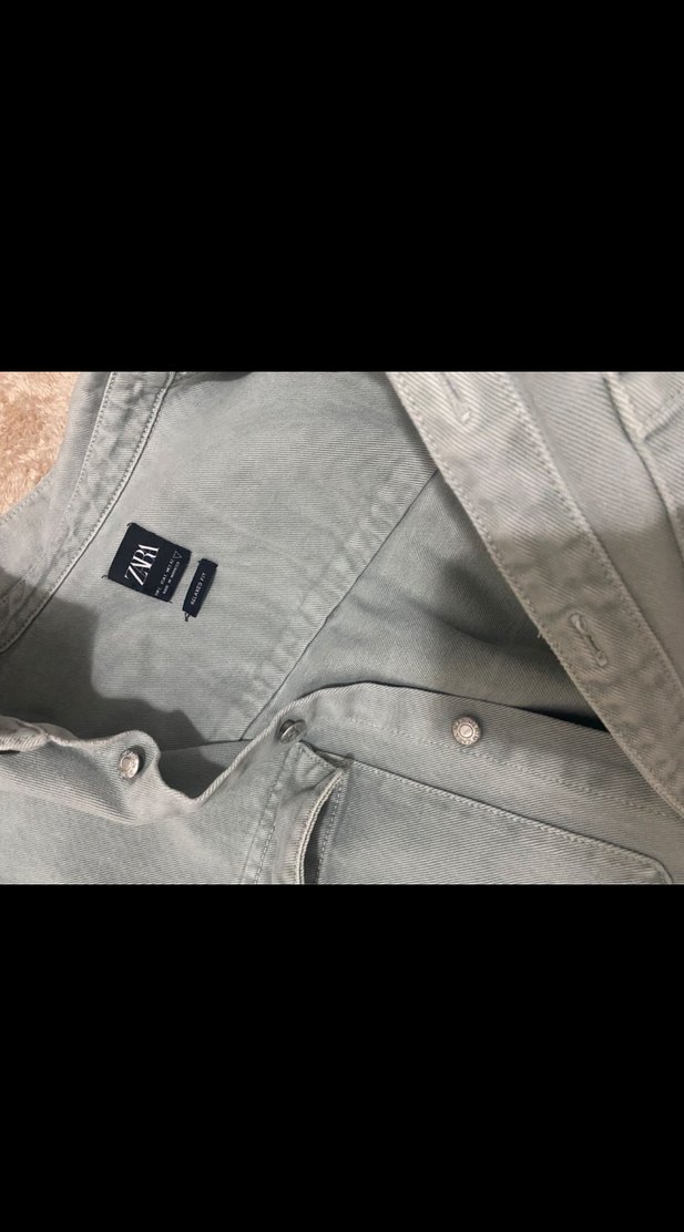 Gri erkek Denim Ceket Düğmeli - Görsel 3