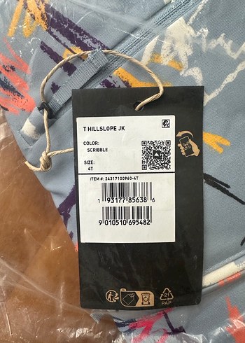 Kız Çocuk Mavi Kapüşonlu Fermuarlı Mont - Görsel 4