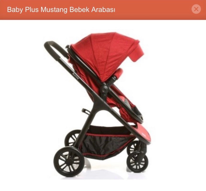 Kırmızı Bebek Arabası ve Oto Koltuğu Seti - Görsel 3