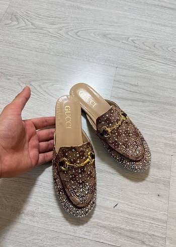 Kahverengi Yılan Desenli Kadın Terlik - Görsel 2