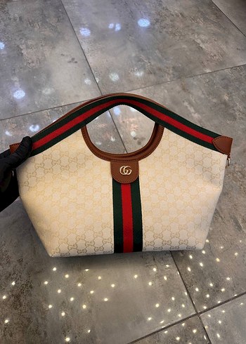 Klasik Şıklıkta Kahverengi Baskılı Kadın Çantası - Görsel 3