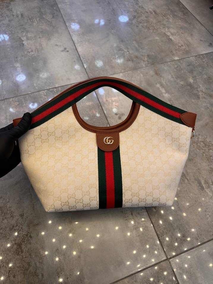 Klasik Şıklıkta Kahverengi Baskılı Kadın Çantası - Görsel 3