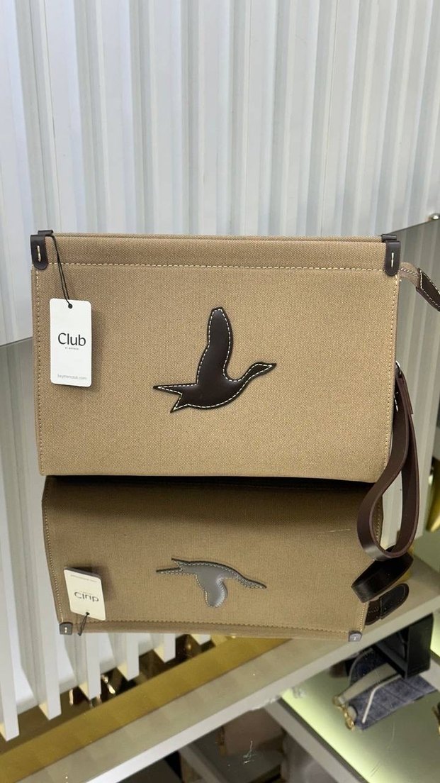 Kahverengi Deri Kadın Portföy Çanta - Görsel 2