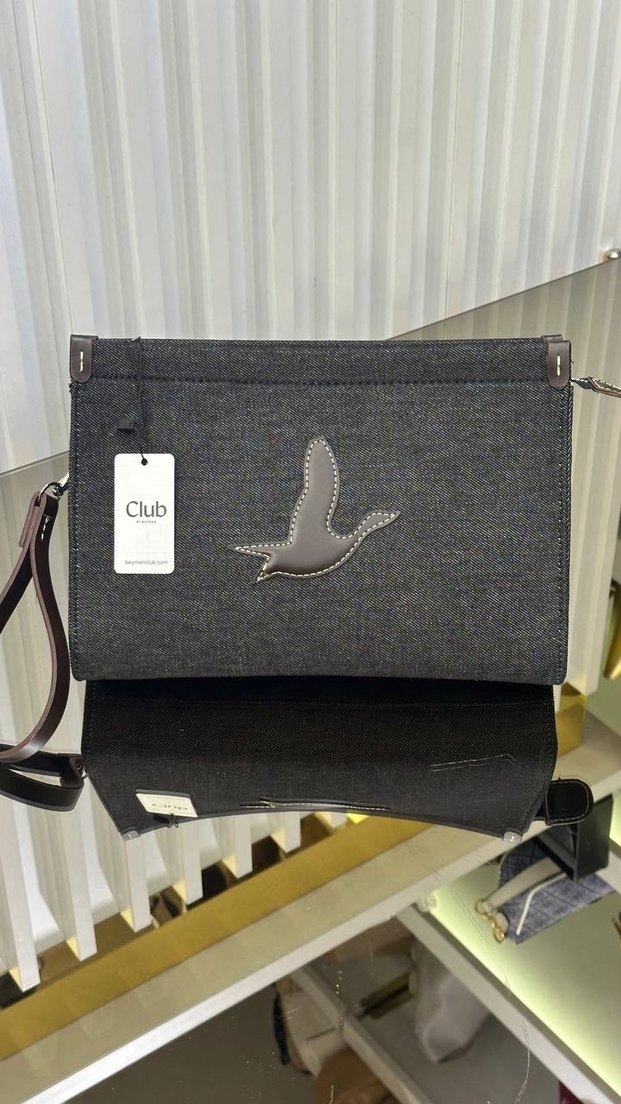 Kahverengi Deri Kadın Portföy Çanta - Görsel 4